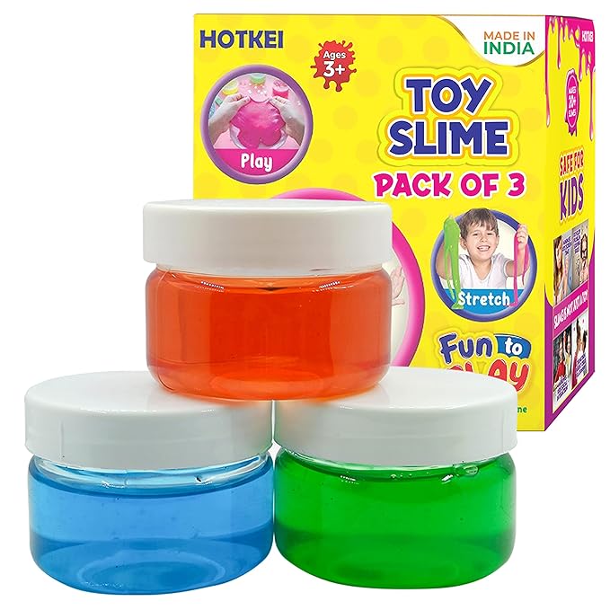 Hotkei Multicolor Fruit Slime Gel Jelly Putty Set Pack of 3 - 50 gms Each