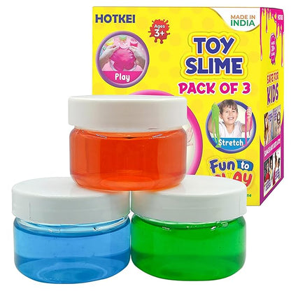 Hotkei Multicolor Fruit Slime Gel Jelly Putty Set Pack of 3 - 50 gms Each