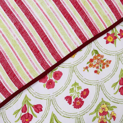 Cloth Fusion Reversible Dohar Double Bed, Soft Cotton Blend AC Blanket for Summer Multicolor