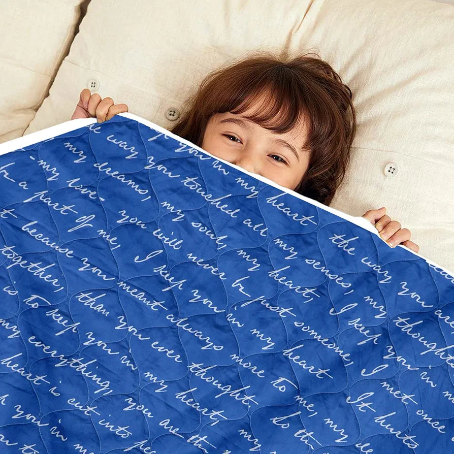 Divine Casa 120 GSM Microfiber Reversible Kids Single Bed Comforter Ultra-Soft Toddler Blanket Colour Blue Depth
