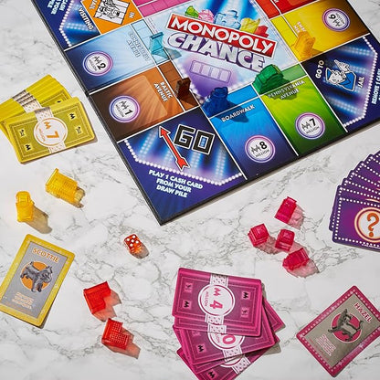 Monopoly Chance Board Game Roll Flip for Buy Adults and Kids