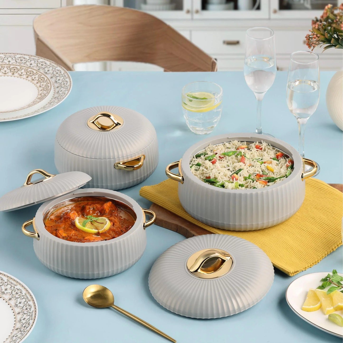 Cello Aurum Insulated Casserole Set of 3