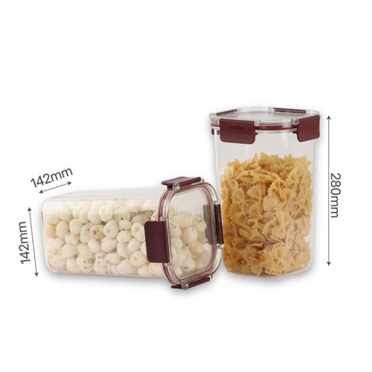 Cello Stack Lock PET Storage Jar Set of 9