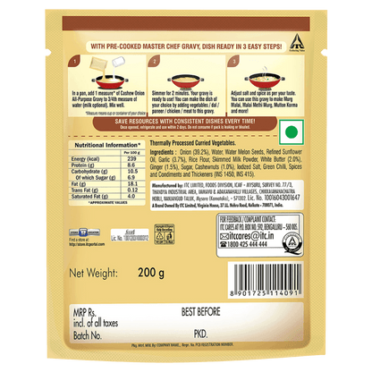 ITC Master Chef Onion Cashew All-Purpose Gravy - 200 gms
