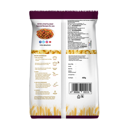 Keya 100% Durum Wheat Fusilli Pasta, 400g
