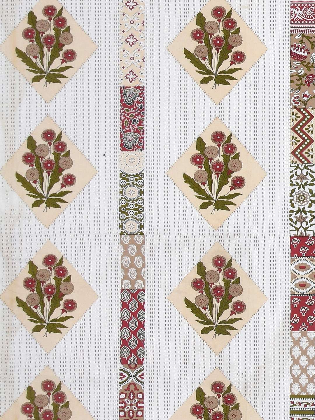 100% Pure Cotton Traditional Printed Bedsheet for Double Bed King Size Bedsheet with 2 Pillow Covers