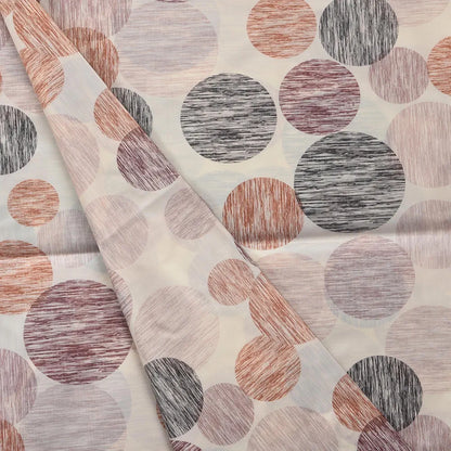 Kuber Industries Shower Curtain Bathroom Shower Curtain 8 Rings Curtain Multi Dot Orange