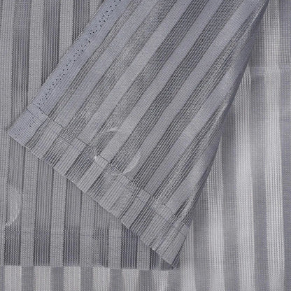 Kuber Industries Door Curtain Sheer Parda for Living Room Lining Net Gray Colour
