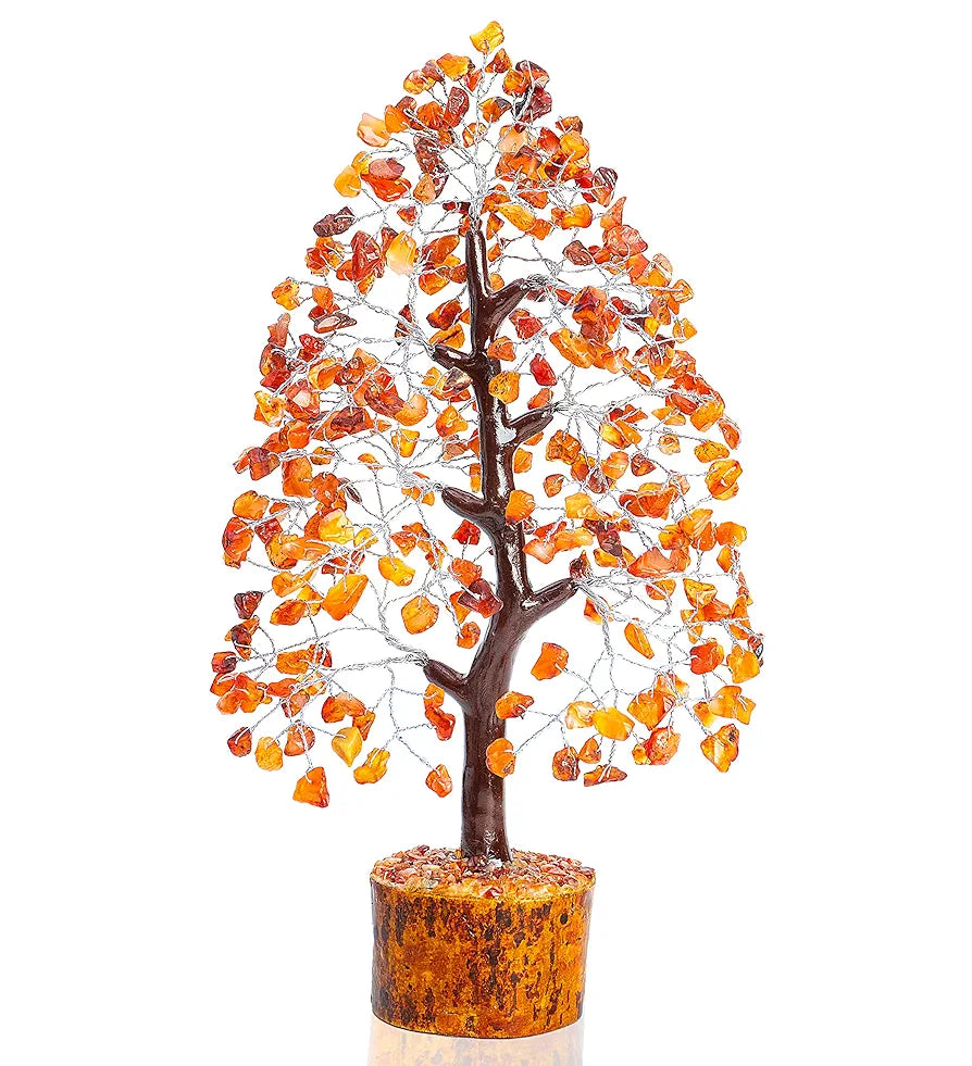 HindCraft Carnelian Chakra Crystal Silver Wire 10-12 inch