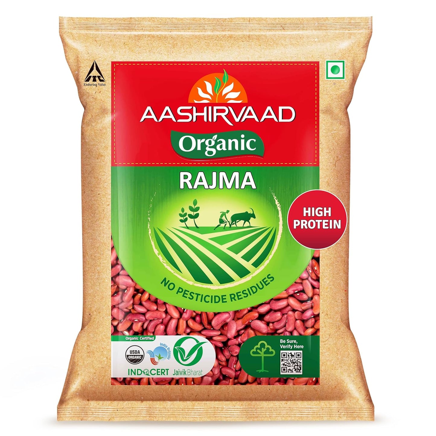 Aashirvaad Organic Rajma - 500 gms