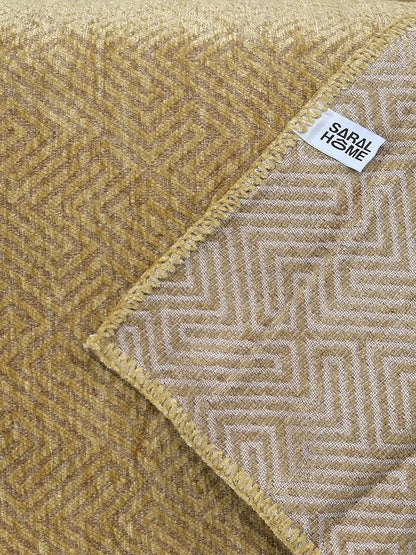 Saral Home Easy Living Chenille 3 Seater Sofa Cover Throw Gold