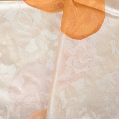 Kuber Industries Shower Curtain Bathroom Shower Curtain 8 Rings Curtain Dot Painting Golden