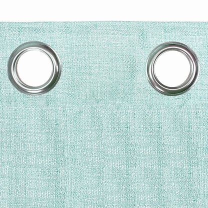 Divine Casa Textured Window Curtain 5 Feet Cameo Colour Green Soft Polyester Panel with Metal Eyelets for Home Decor (Pack of 1)