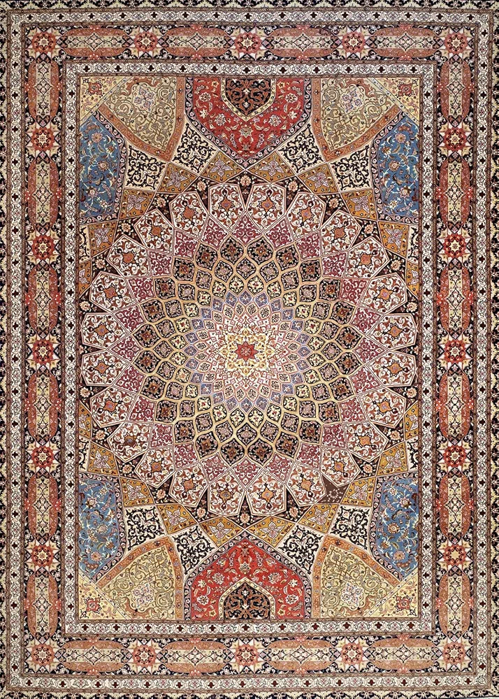 ishro home Feet 3D Jet Multi Printed Carpet Rug Runne Colour Royal Zari 3 x 5 Feet