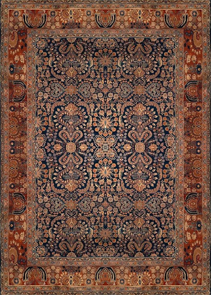 ishro home 3D Jet Multi Printed Carpet Rug Runner and Carpets for Bedroom Colour Rustique Night 4x6 Feet