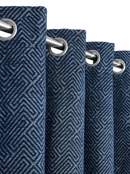 Saral Home Pacman Saral Home Chenille Blackout Window Curtains 2pc Navy