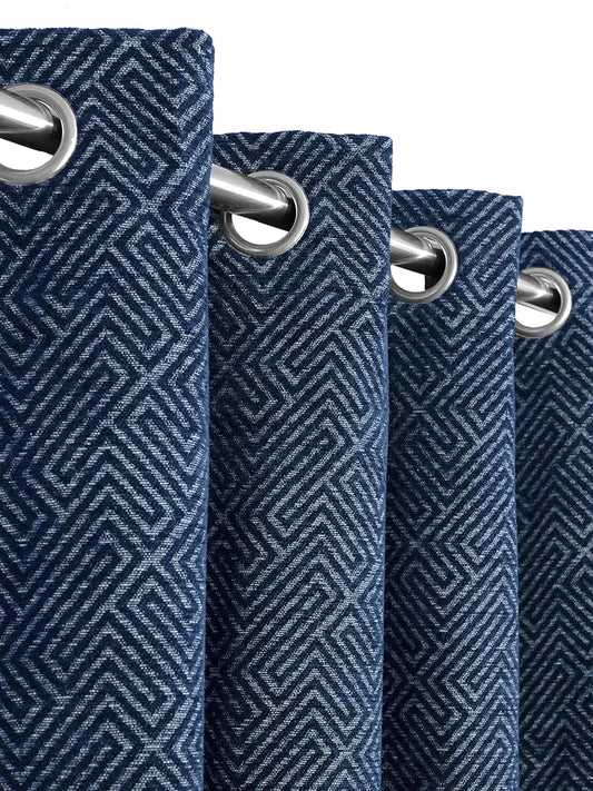 Saral Home Pacman Saral Home Chenille Blackout Window Curtains 2pc Navy