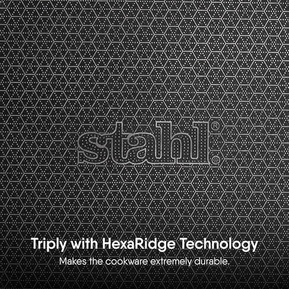 Stahl Artisan Hybrid Triply Frying Pan With Lid | Fry Pan Induction Base | Frying Pan Non Stick | Stainless Steel | 2.3 L | 28 Cm