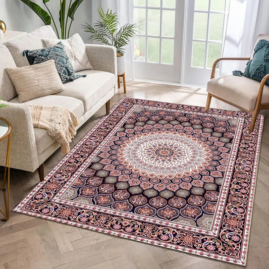 ishro home Feet 3D Jet Multi Printed Carpet Rug Runne Colour Geometrical Retro 3 x 5 Feet
