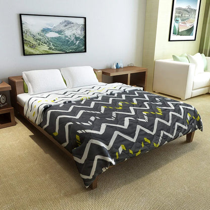 Divine Casa Microfiber 150 GSM Reversible Double Bed Comforter Ultra Soft & Lightweight Blanket Colour Slate