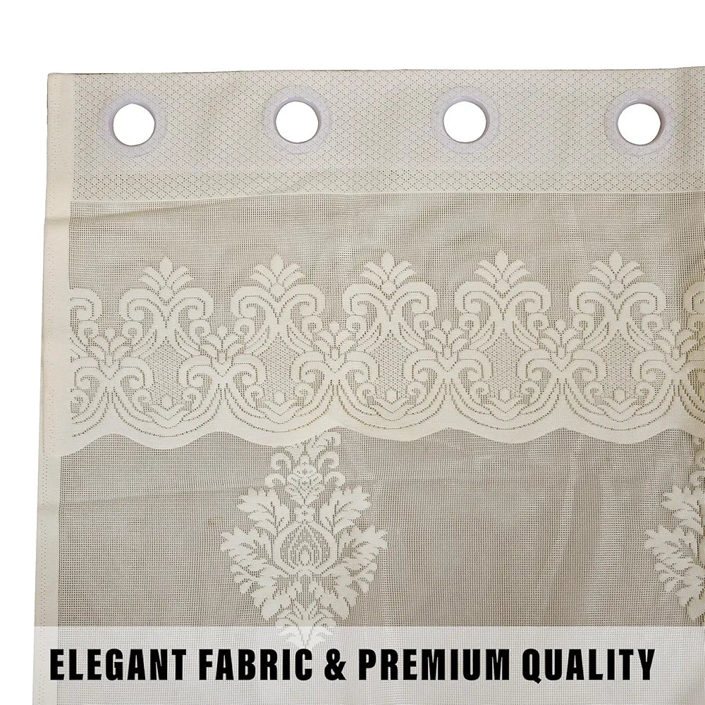 Kuber Industries Door Curtains Premium Drapes for Bedroom SY15ZZ Cream Colour