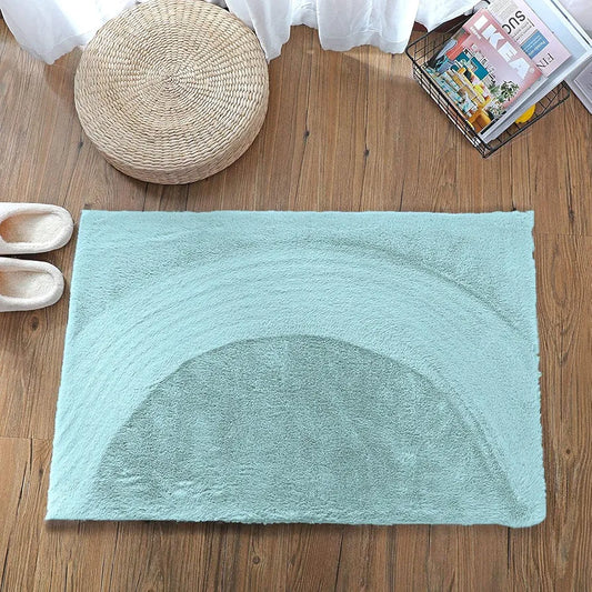 Luxe Home Bath Mat Super Soft Anti Skid Rabbit Fur Mats 40X60 Cm Colour Turquish