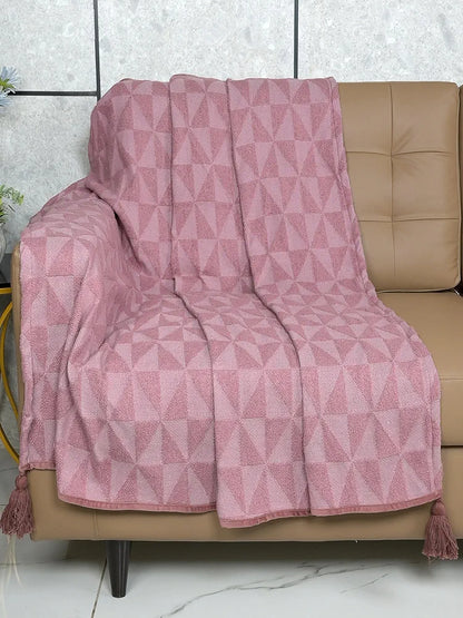 Saral Home Soft Microfiber 1 Seater Sofa Cover Throw Colour Rust