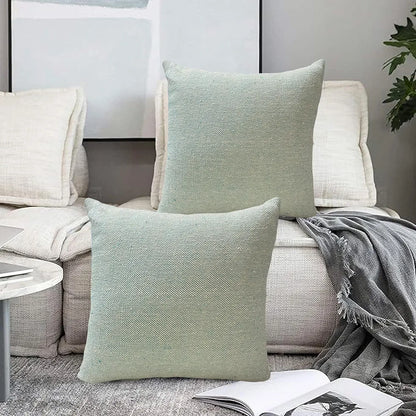 Sajavat Home Cotton Cushion Cover Colour Beige & Sky Blue