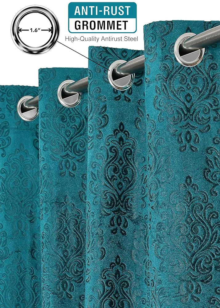 Fresh From Loom Botanical Opaque Window Curtains 6 Feet Long