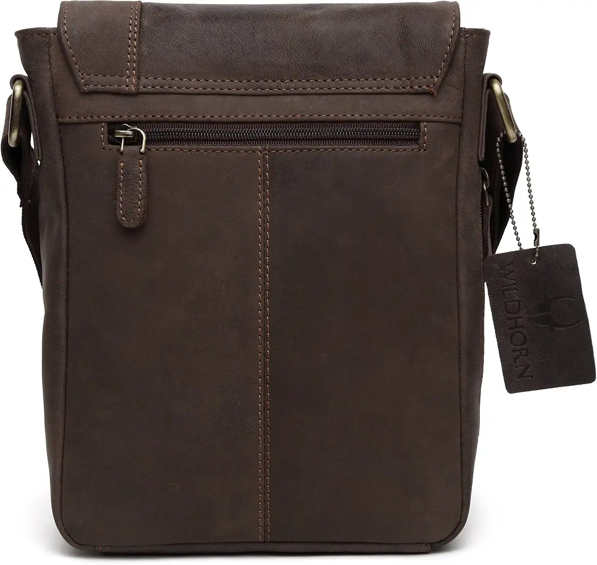 WildHorn Leather Sling Messenger Bag for Men I Multipurpose Crossbody Bag I Travel Bag with Adjustable Strap I IDIMENSION: L- 8 inch H- 10.5 inch W- 2.75 inch