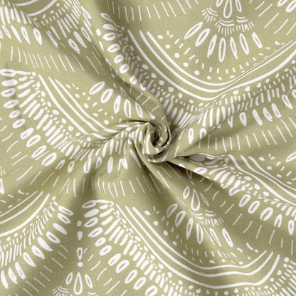 Divine Casa 120 GSM Microfiber Single Kids Dohar Soft & Lightweight Throw Blanket Floral Burst Pattern Colour Soybean & White