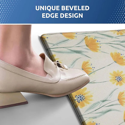 Luxe Home Columbo Anti-Fatigue Kitchen Mat Non-Slip Cushioned Comfort Mat Colour Sunflower