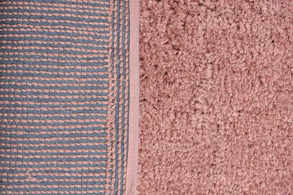 Aerohaven Glorious Super Soft Microfiber Solid Anti Slip Stone Wash Bathmat Peach Colour