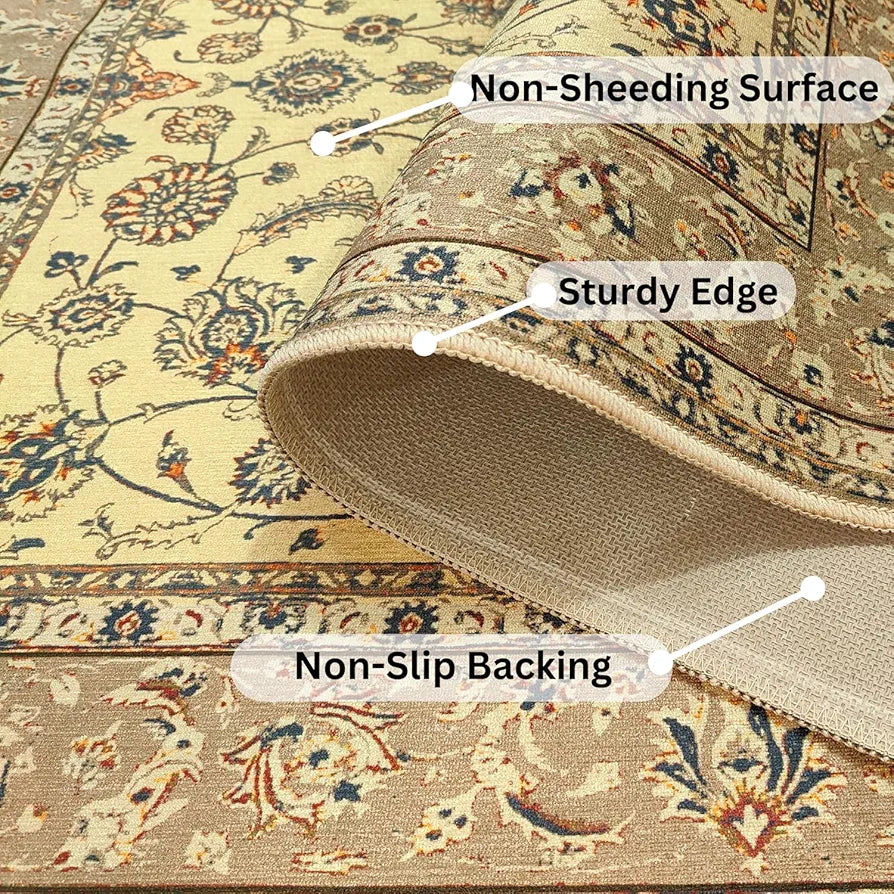 Ishro Home Premium Carpet For Hall, Bedroom, Living Room Pattern Mahal