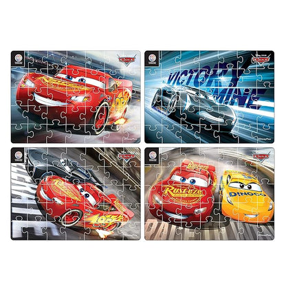 Ratna's 4 in 1 Disney Jigsaw Puzzle 140 Pieces for Kids | 4 Jigsaw Puzzles 35 Pieces Each | Cars