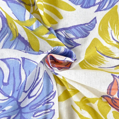 Divine Casa 144 TC Cotton Double Bedsheet with 2 Pillow Covers Tropical Breeze Colour Lavender Gold