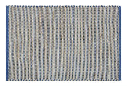 The Home Talk Natural Handcrafted Jute Rug Traditional Carpet For Living Room Navy Blue