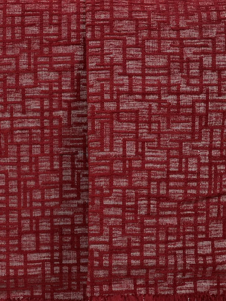 Saral Home Chenille 2 Seater Sofa Cover Throw Colour Maroon