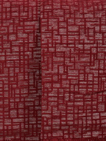 Saral Home Chenille 2 Seater Sofa Cover Throw Colour Maroon
