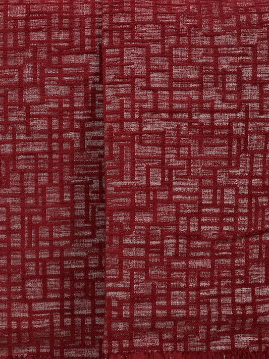 Saral Home Chenille 2 Seater Sofa Cover Throw Colour Maroon