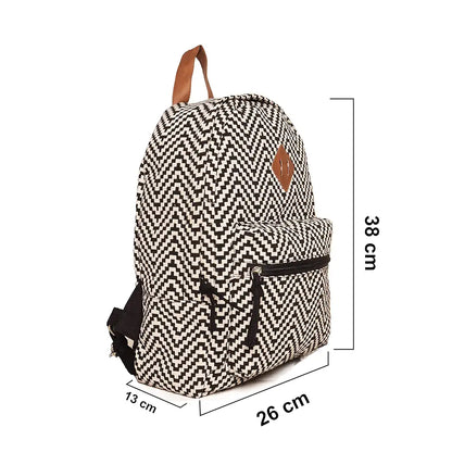Astrid Canvas Girls Backpack Medium Size Colour White