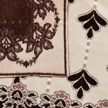 Kuber Industries Rectangular Floral Print Cotton Table Runner for Dining and Center Table Set of 2 Brown