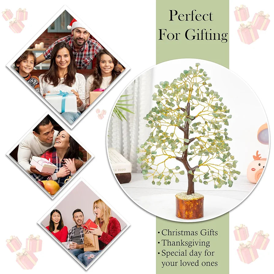 Zaicus Seven Chakra Gemstone Tree Crystal Tree of Life Feng Shui 10-12 Inch Silver Wire