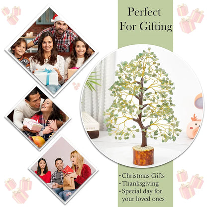 Zaicus Seven Chakra Gemstone Tree Crystal Tree of Life Feng Shui 10-12 Inch Silver Wire