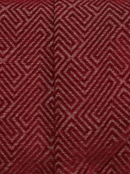 Saral Home Chenille 3 Seater Sofa Cover Throw Colour Red & Maroon