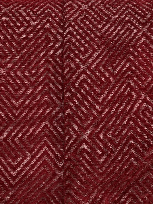 Saral Home Chenille 3 Seater Sofa Cover Throw Colour Red & Maroon