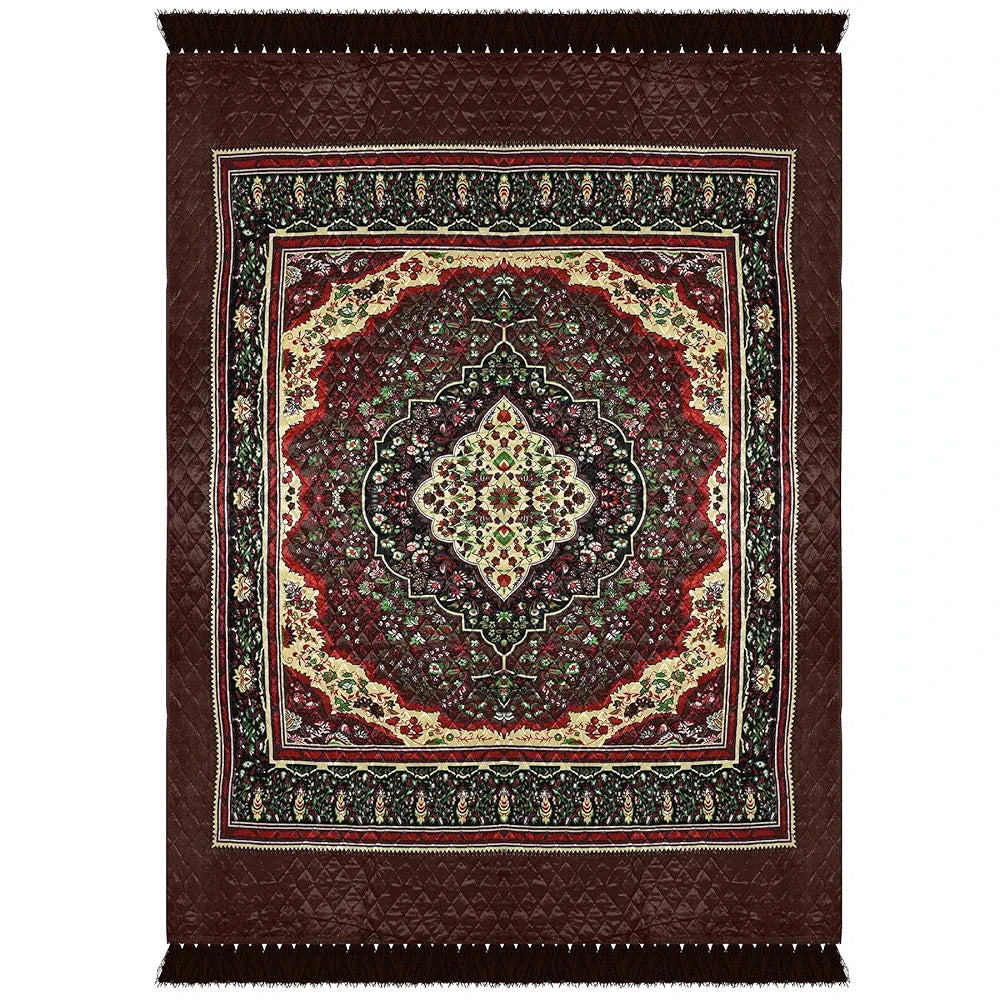Kuber Industries Carpet Velvet Carpet-Rug for Home Decor Carpet Rug for Bedroom Brown