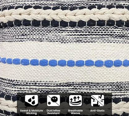Sajavat Home Cotton Cushion Cover Colour Beige & Blue