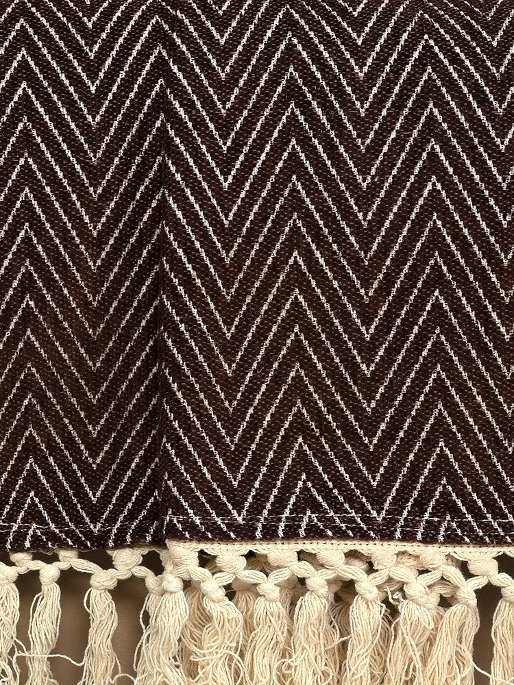 Saral Home Easy Living Home Brown Chenille Sofa Throw Colour Brown