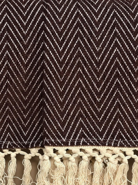 Saral Home Easy Living Home Brown Chenille Sofa Throw Colour Brown